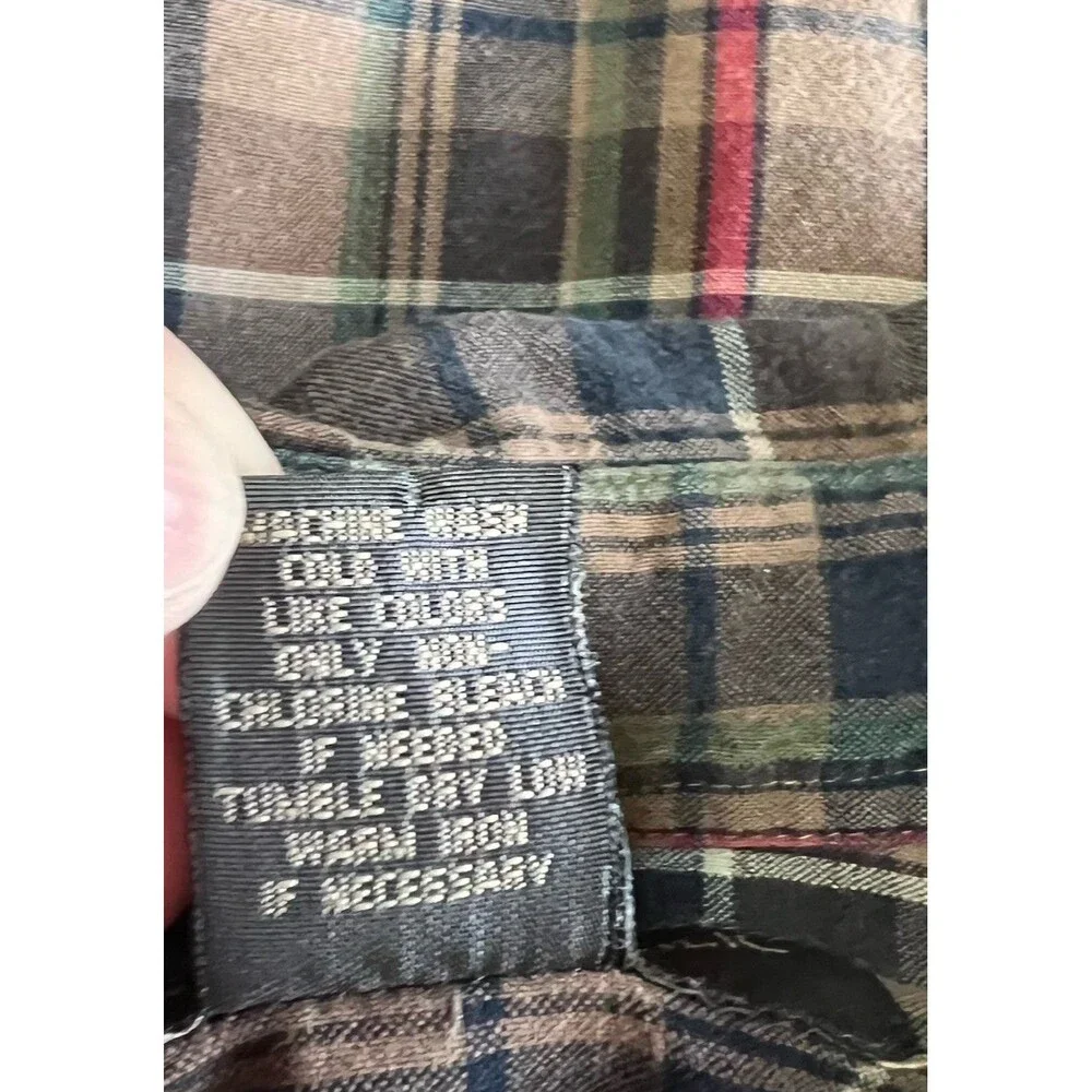 Banana Republic Mens XL 100% Cotton Plaid Short Sleeve Button Front Shirt